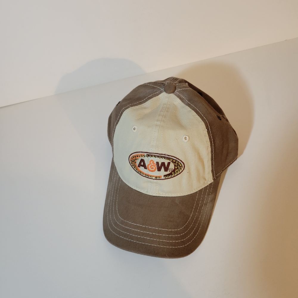 A&W Two-Tone Baseball Cap with Rhinestone.